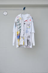 REVERSIBLE REMAKE TEE-HOODIE SHIRT-DOCKING