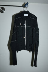 SHINING LACE "PUZZLE-UP" ZIP KNIT