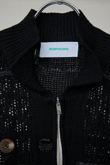 SHINING LACE "PUZZLE-UP" ZIP KNIT