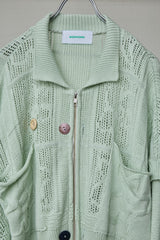 SHINING LACE "PUZZLE-UP" ZIP KNIT
