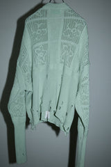 SHINING LACE "PUZZLE-UP" ZIP KNIT