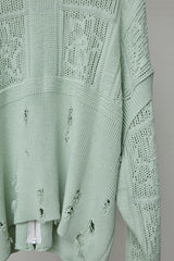 SHINING LACE "PUZZLE-UP" ZIP KNIT