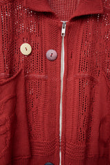 SHINING LACE "PUZZLE-UP" ZIP KNIT