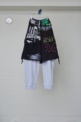 GRAPHIC CHAOS RECONSTRUCTED SWEAT-DOCKING PANTS