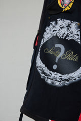 GRAPHIC CHAOS RECONSTRUCTED SWEAT-DOCKING PANTS