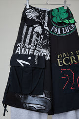 GRAPHIC CHAOS RECONSTRUCTED SWEAT-DOCKING PANTS
