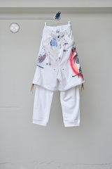GRAPHIC CHAOS RECONSTRUCTED SWEAT-DOCKING PANTS