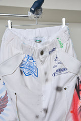 GRAPHIC CHAOS RECONSTRUCTED SWEAT-DOCKING PANTS