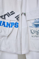 GRAPHIC CHAOS RECONSTRUCTED SWEAT-DOCKING PANTS