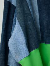 RECYCLED DENIM MULTI-RIB TOP