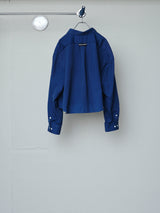 INDIGO COATED TAILORED POCKET SHIRT
