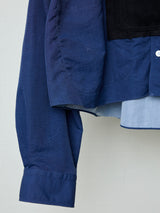 INDIGO COATED TAILORED POCKET SHIRT