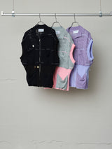 FLORAL REFLECTIVE ZIP CARDIGAN
