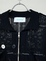 FLORAL REFLECTIVE ZIP CARDIGAN