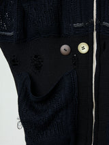 FLORAL REFLECTIVE ZIP CARDIGAN
