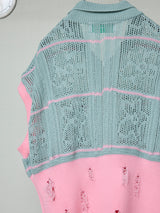 FLORAL REFLECTIVE ZIP CARDIGAN