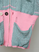 FLORAL REFLECTIVE ZIP CARDIGAN