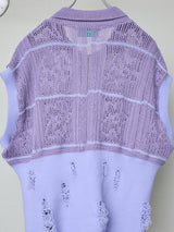 FLORAL REFLECTIVE ZIP CARDIGAN