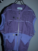 FLORAL REFLECTIVE ZIP CARDIGAN