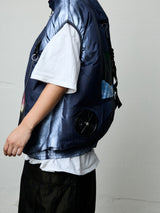 PHOTO PRINT SLING & CHAIN FAN VEST