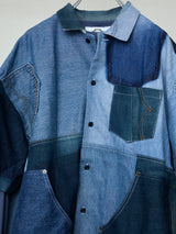 RECYCLED DRY DENIM DOCKED SHIRT