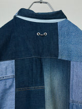 RECYCLED DRY DENIM DOCKED SHIRT