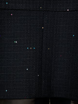 SEQUIN FANCY TWEED SHORT WIDE JACKET