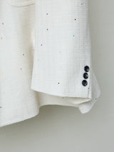 SEQUIN FANCY TWEED SHORT WIDE JACKET