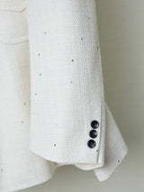SEQUIN FANCY TWEED SHORT WIDE JACKET