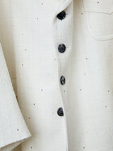 SEQUIN FANCY TWEED SHORT WIDE JACKET