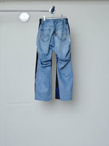 BACK DENIM RECONSTRUCTED SUZANI PANTS