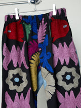 BACK DENIM RECONSTRUCTED SUZANI PANTS