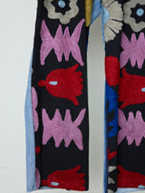 BACK DENIM RECONSTRUCTED SUZANI PANTS
