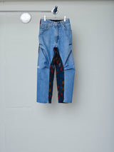 FRONT DENIM RECONSTRUCTED SUZANI PANTS