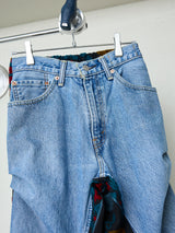 FRONT DENIM RECONSTRUCTED SUZANI PANTS