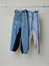 VINTAGE REMADE DENIM RHINESTONE 2WAY PANTS