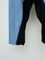 VINTAGE REMADE DENIM RHINESTONE 2WAY PANTS