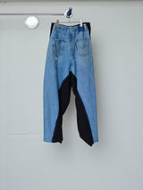 VINTAGE REMADE DENIM RHINESTONE 2WAY PANTS