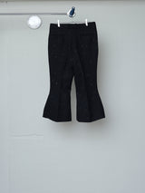 SEQUIN TWEED CROPPED FLARED PANTS