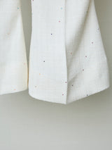 SEQUIN TWEED CROPPED FLARED PANTS
