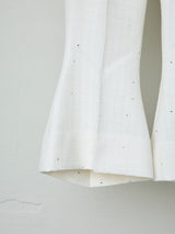 SEQUIN TWEED CROPPED FLARED PANTS