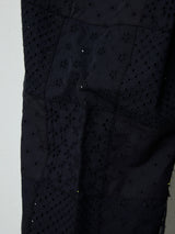 EMBROIDERED LACE BASTING SLACKS