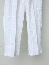 EMBROIDERED LACE BASTING SLACKS