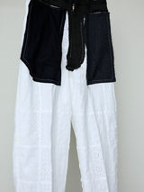 EMBROIDERED LACE BASTING SLACKS
