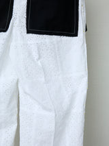EMBROIDERED LACE BASTING SLACKS