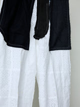 EMBROIDERED LACE BASTING SLACKS