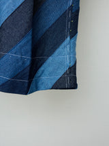 DENIM PATCHWORK BASTING CROPPED PANTS