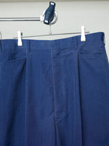 COATED INDIGO TAILORED PANTS