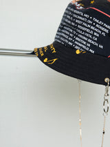 RECONSTRUCTED TEE NECKLACE BUCKET HAT