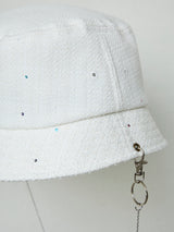 SEQUIN SUMMER TWEED NECKLACE HAT